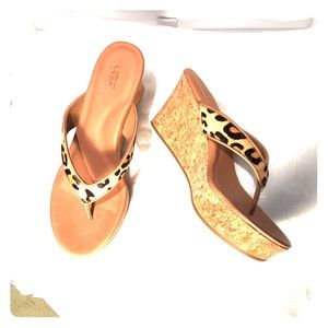 UGG Calf Hair leopard sandals